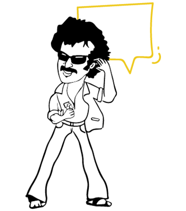 Stylish character with sunglasses
